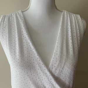 Line White Eyelet Dress w Side Tie